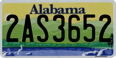 AL license plate 2AS3652