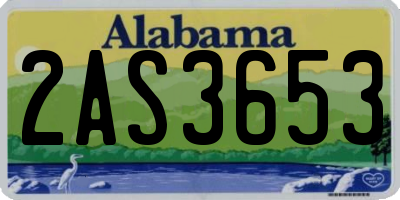 AL license plate 2AS3653