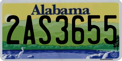 AL license plate 2AS3655