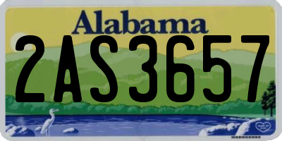 AL license plate 2AS3657