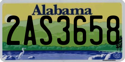 AL license plate 2AS3658