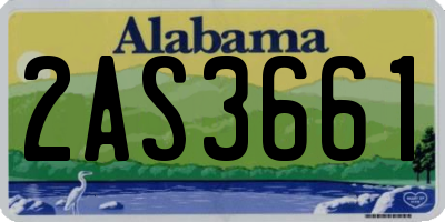 AL license plate 2AS3661