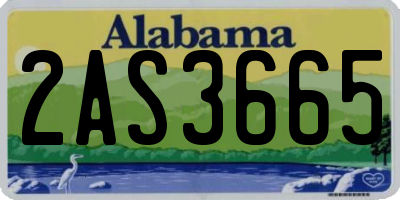 AL license plate 2AS3665