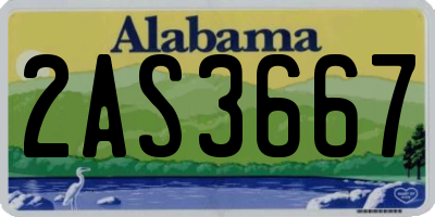 AL license plate 2AS3667