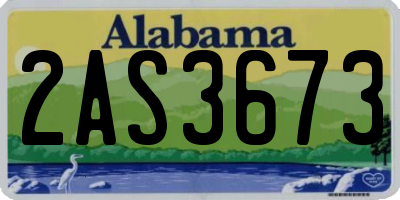 AL license plate 2AS3673