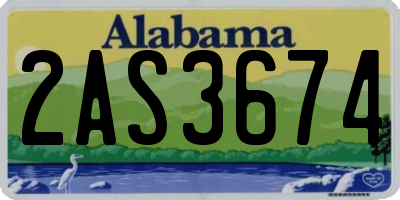AL license plate 2AS3674