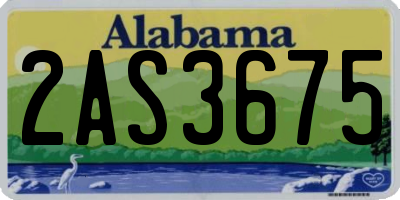 AL license plate 2AS3675