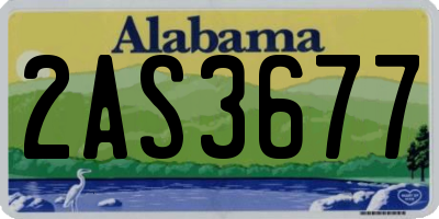 AL license plate 2AS3677