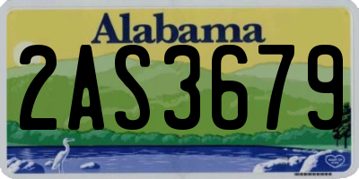 AL license plate 2AS3679