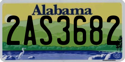 AL license plate 2AS3682