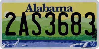 AL license plate 2AS3683
