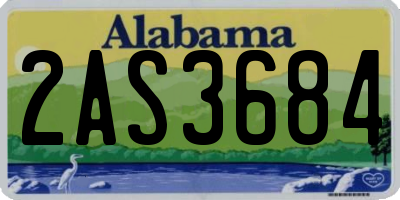 AL license plate 2AS3684