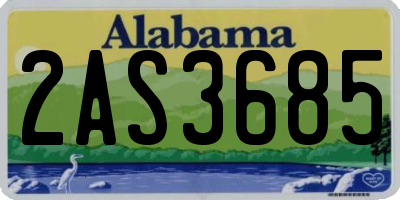AL license plate 2AS3685