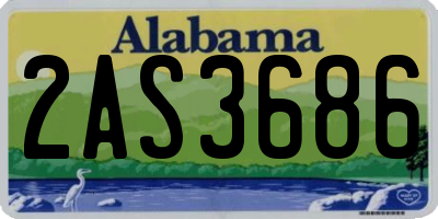 AL license plate 2AS3686