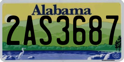 AL license plate 2AS3687