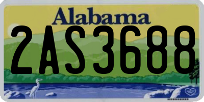 AL license plate 2AS3688