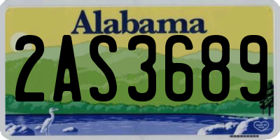 AL license plate 2AS3689