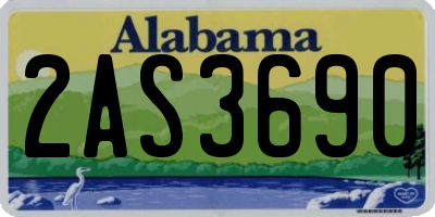 AL license plate 2AS3690