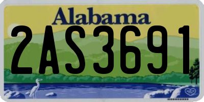 AL license plate 2AS3691