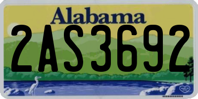 AL license plate 2AS3692