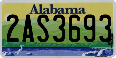 AL license plate 2AS3693