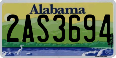 AL license plate 2AS3694