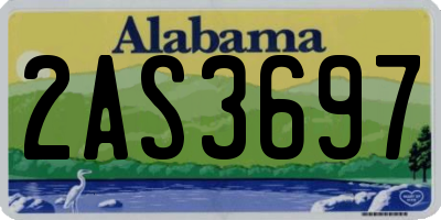 AL license plate 2AS3697