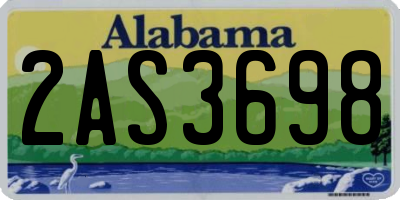 AL license plate 2AS3698