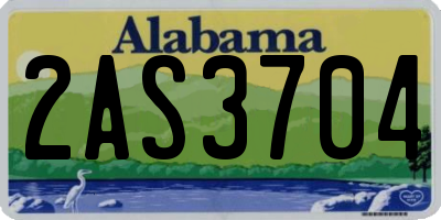 AL license plate 2AS3704