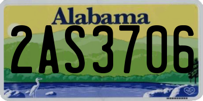 AL license plate 2AS3706