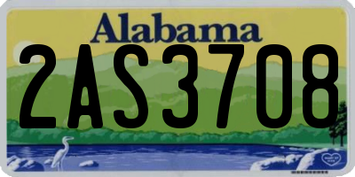 AL license plate 2AS3708