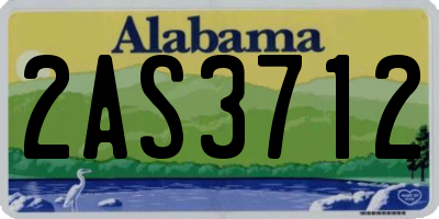 AL license plate 2AS3712