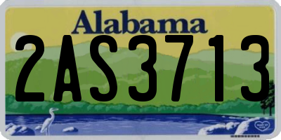 AL license plate 2AS3713