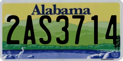 AL license plate 2AS3714