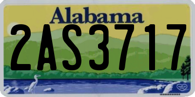 AL license plate 2AS3717