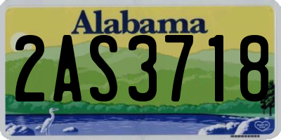 AL license plate 2AS3718