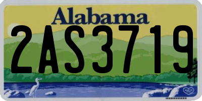 AL license plate 2AS3719