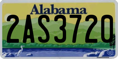 AL license plate 2AS3720