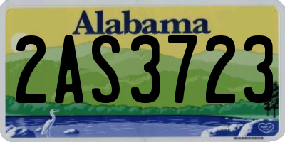 AL license plate 2AS3723