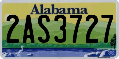AL license plate 2AS3727