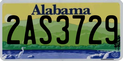 AL license plate 2AS3729
