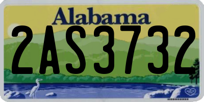 AL license plate 2AS3732