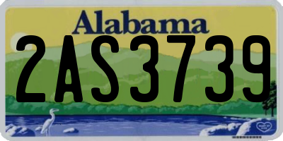 AL license plate 2AS3739
