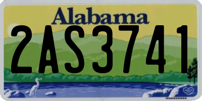 AL license plate 2AS3741
