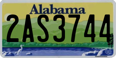 AL license plate 2AS3744