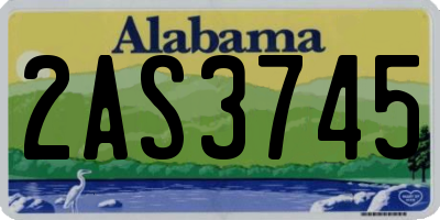 AL license plate 2AS3745