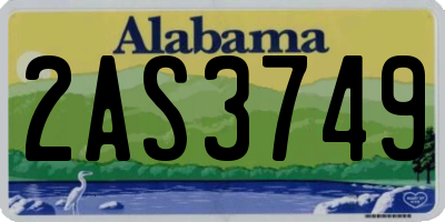 AL license plate 2AS3749