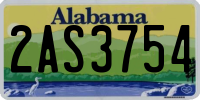 AL license plate 2AS3754