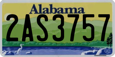 AL license plate 2AS3757