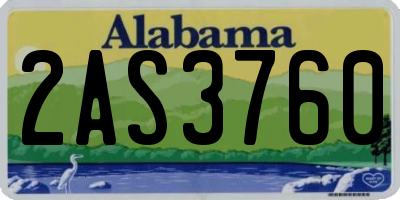 AL license plate 2AS3760